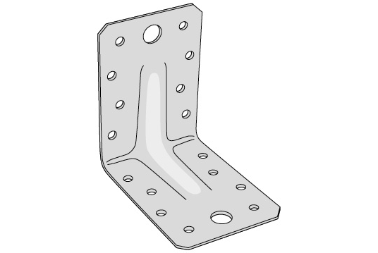Figur 3.8 Vinkelbeslag med uppressade förstärkningar.