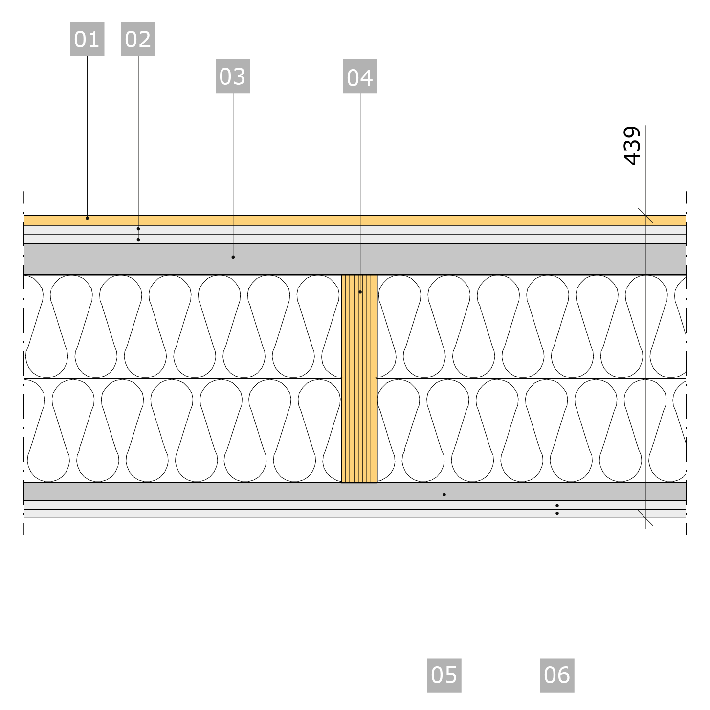 Våningsskiljande konstruktion.