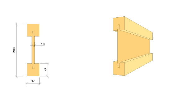 Lättbalk 47x200