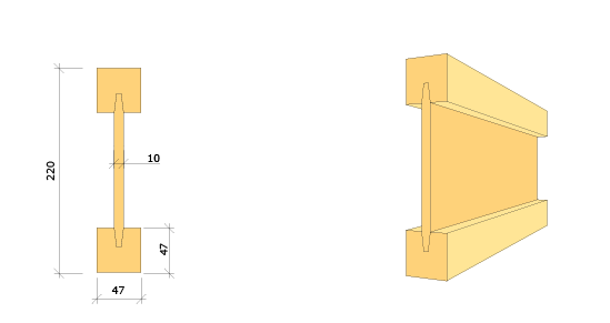 Lättbalk 47x220