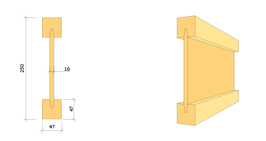 Lättbalk 47x250