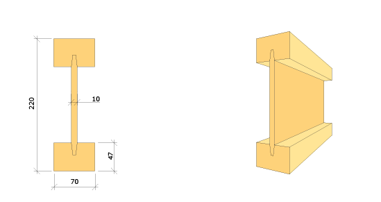 Lättbalk 70x220