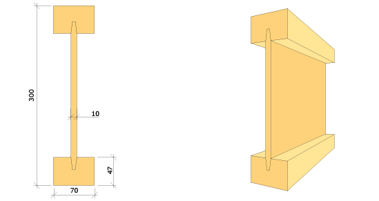 Lättbalk 70x300