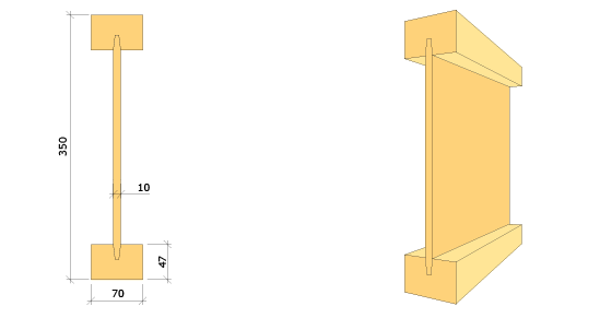 Lättbalk 70x350