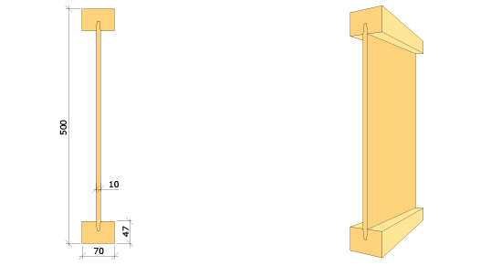 Lättbalk 70x500