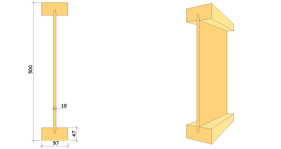 Lättbalk 97x500