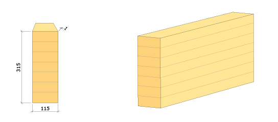 Limträbalk 115x315