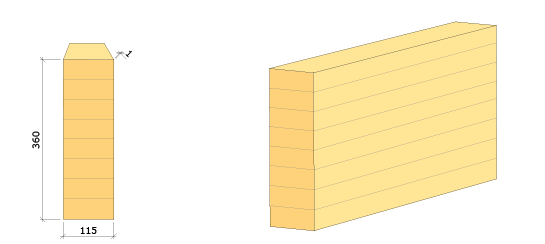Limträbalk 115x360