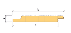 Stående limträpanel