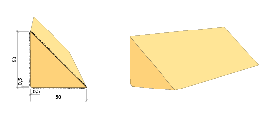 Gjutlist trekantslist 50x50