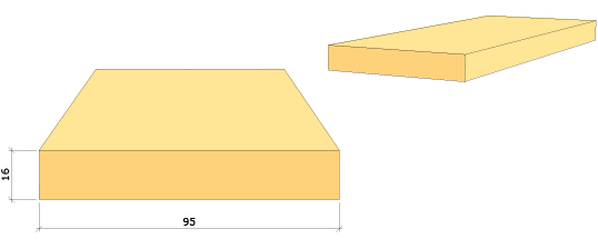 Planhyvlat virke 16x95