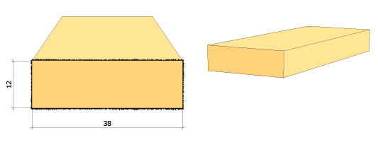 Sågat virke 12x38