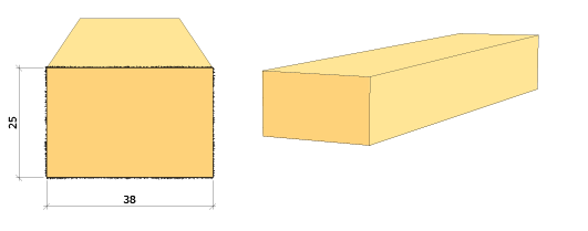 Sågat virke 25x38