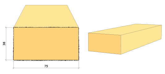 Sågat virke 38x75