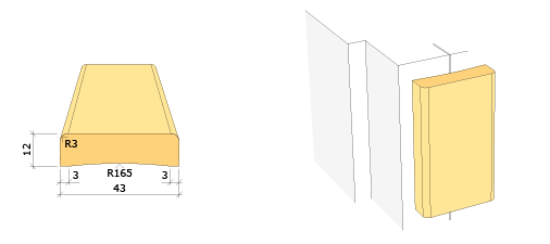 Foderlist 12x43