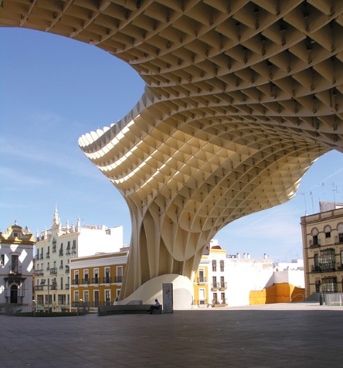 Metropol Parasol i Sevilla med skyddande ytskikt av polyuretan.