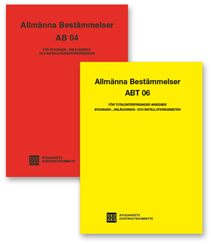 AB 04 Allmänna bestämmelser för byggnads-, anläggnings- och installationsentreprenader 