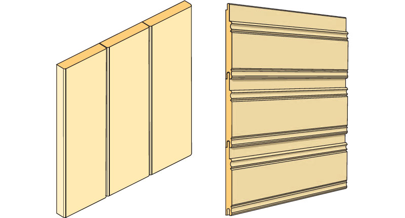 Stående och liggande panel